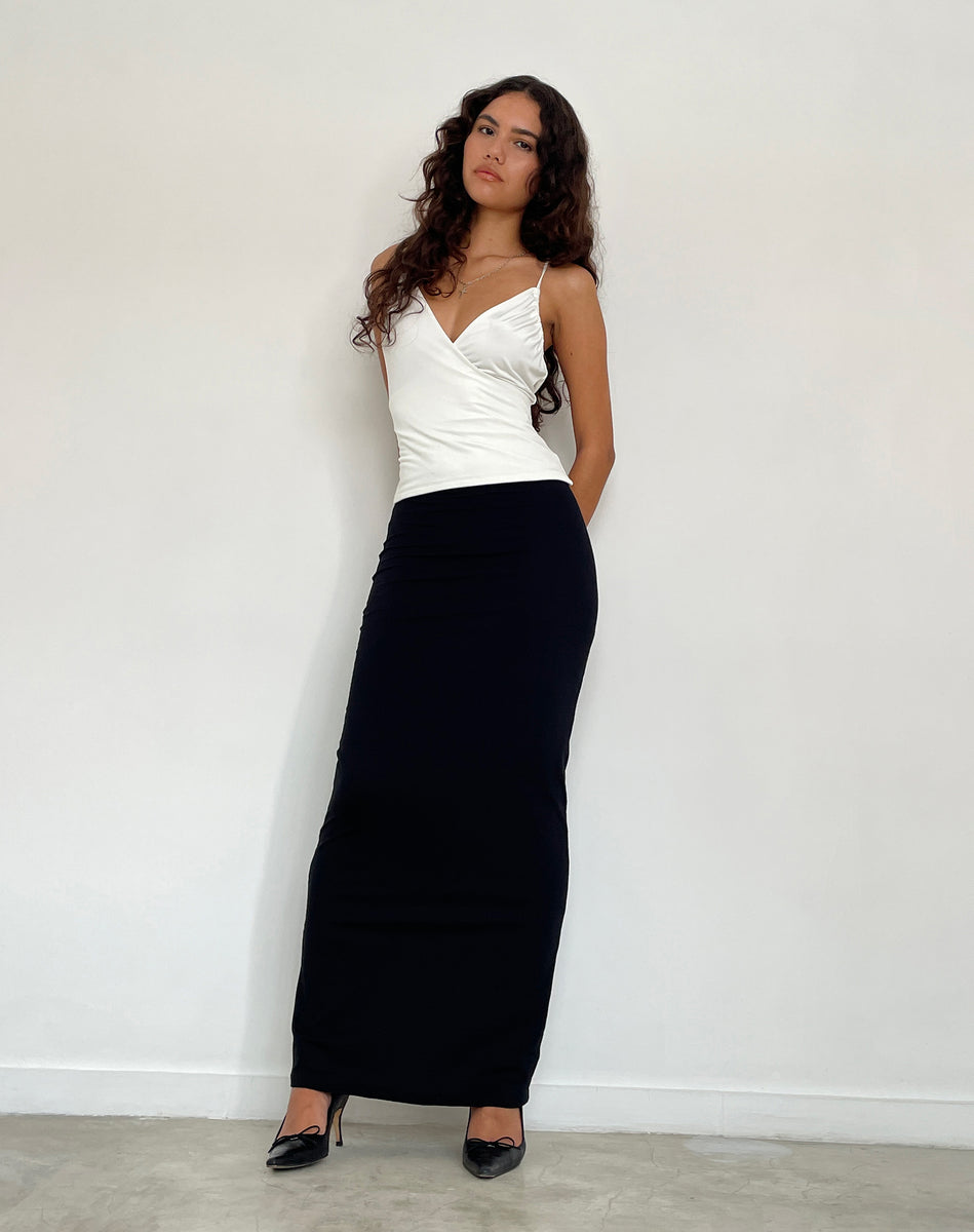 Long flowy skirt 2024 black and white