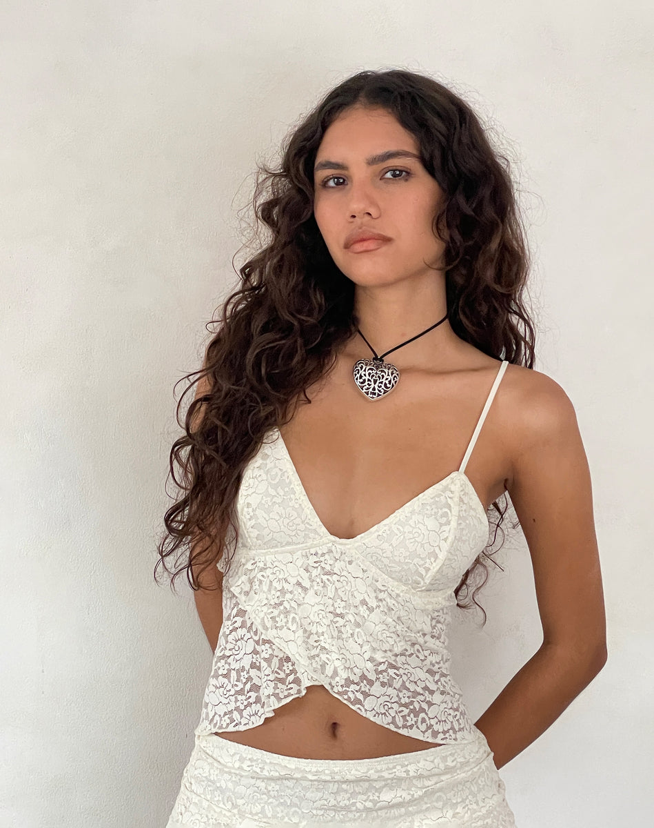 Ivory Lace Butterfly Top  Cojira –