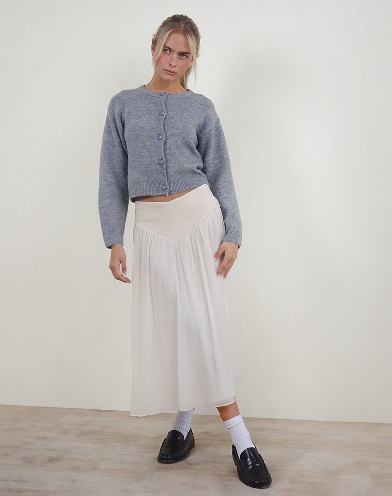 Grey skirt cream sweater best sale