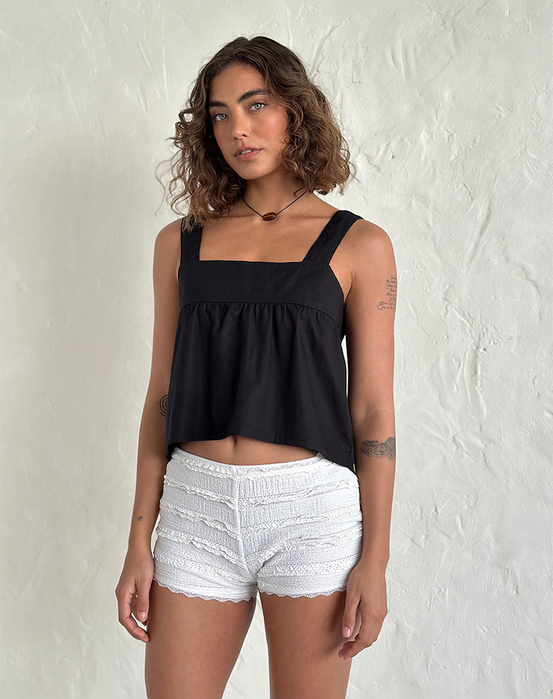 Black peplum crop top online