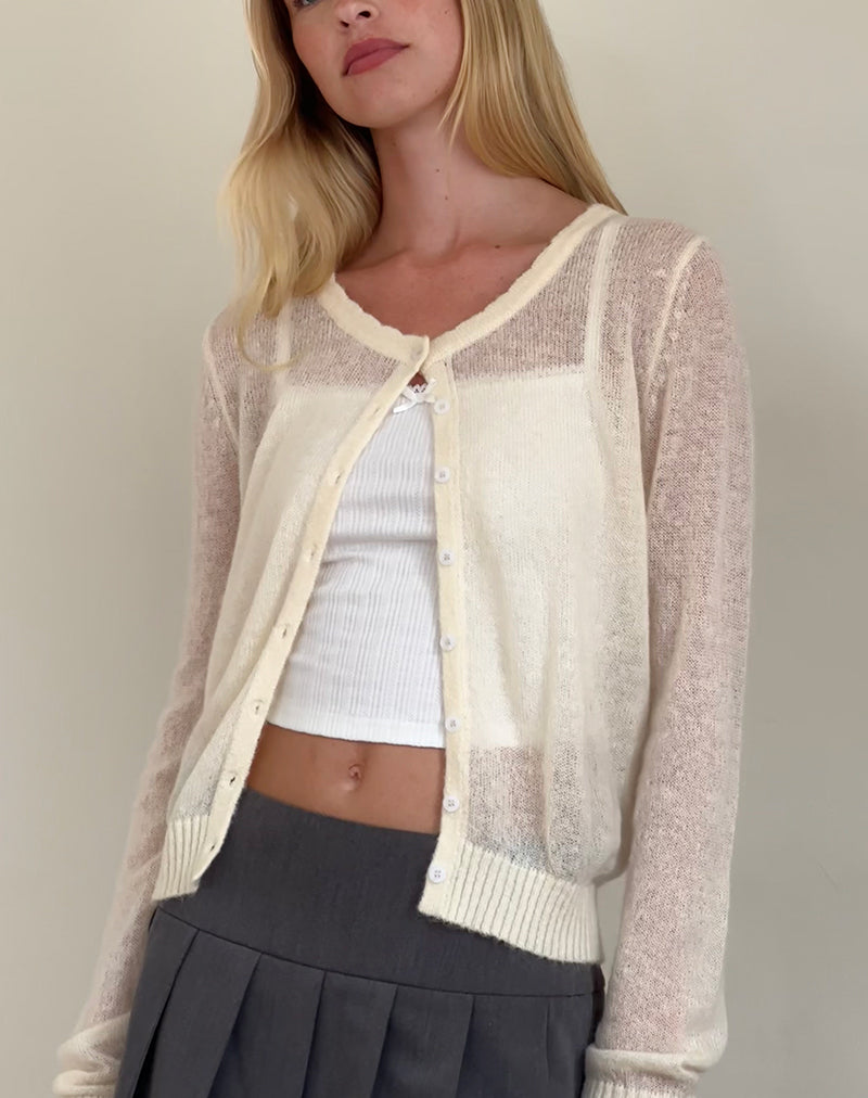 Ivory sale lace cardigan