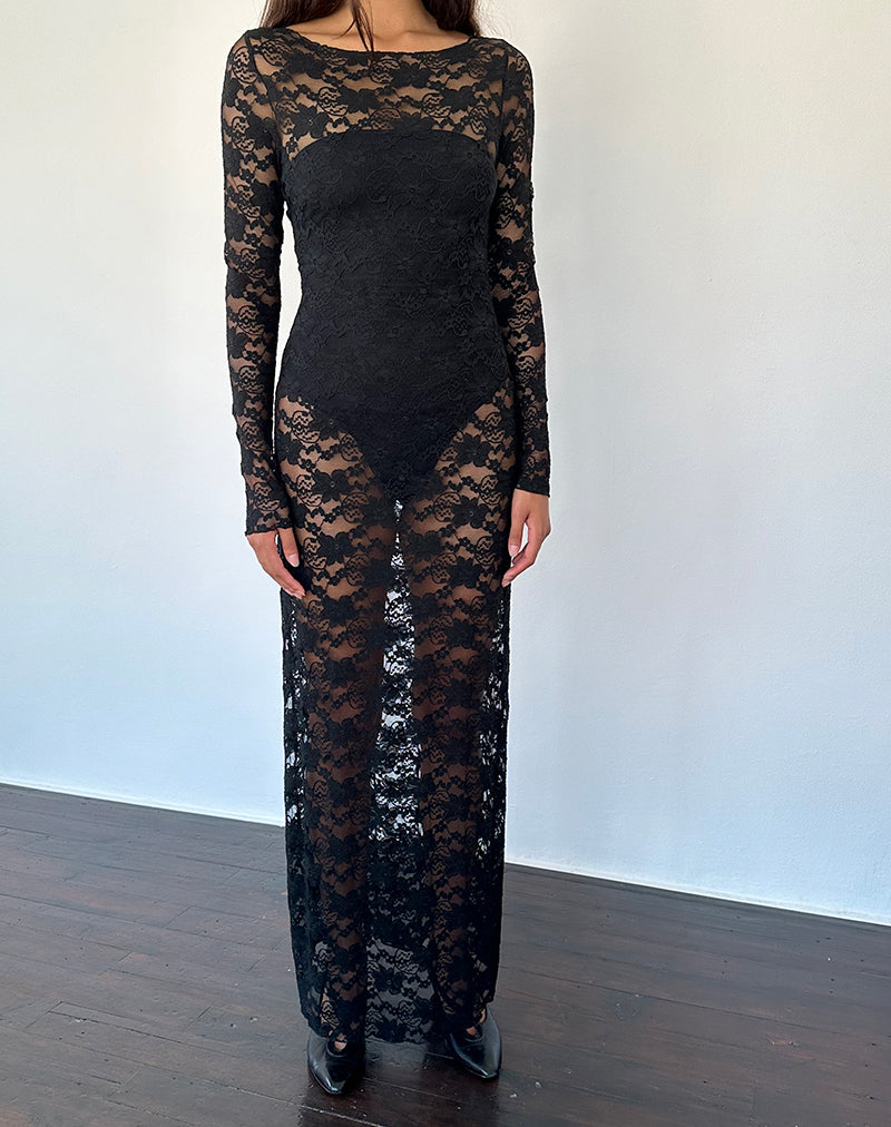 Jasmine Maxi Dress Black – Borrowed Style