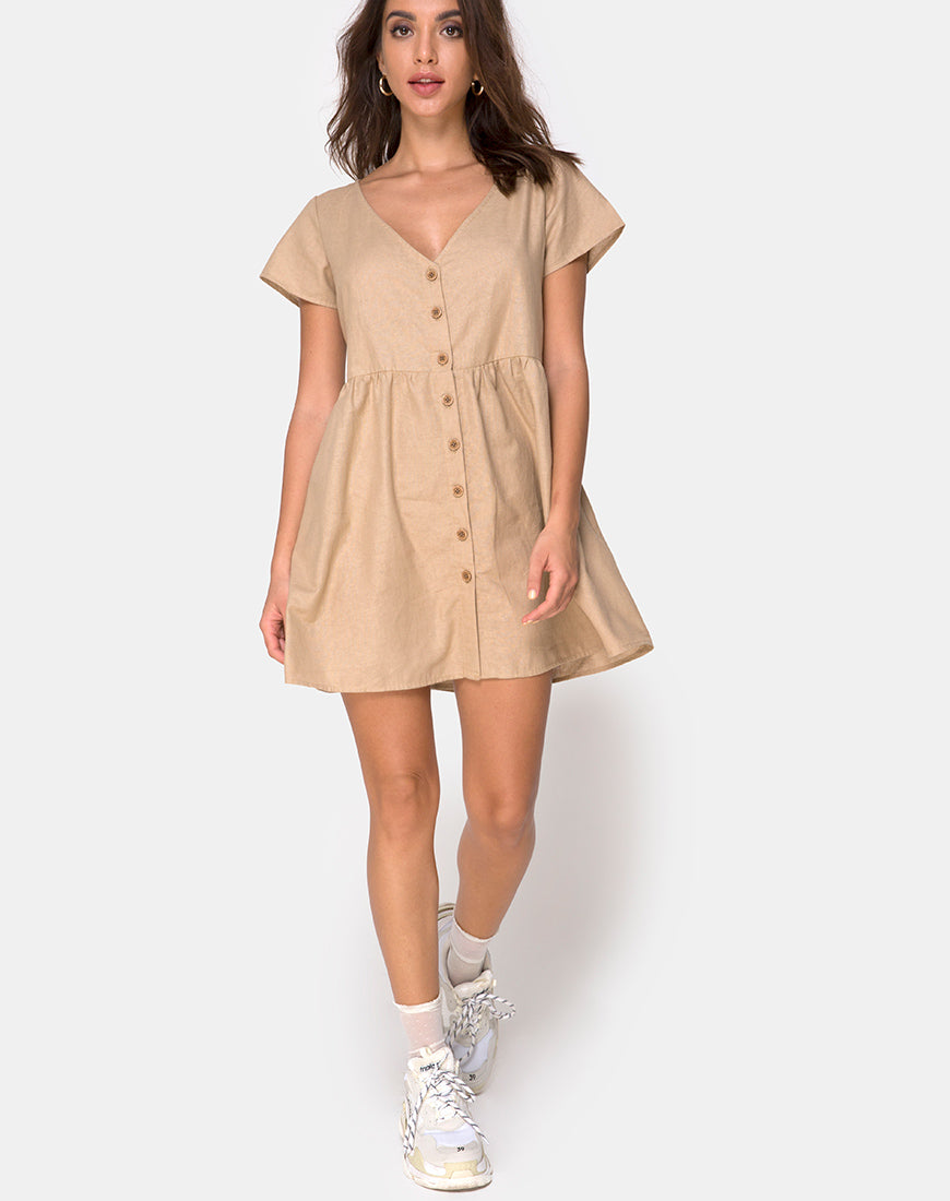 Linen babydoll clearance dress