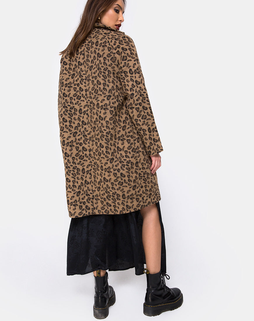 Grey on sale leopard coat