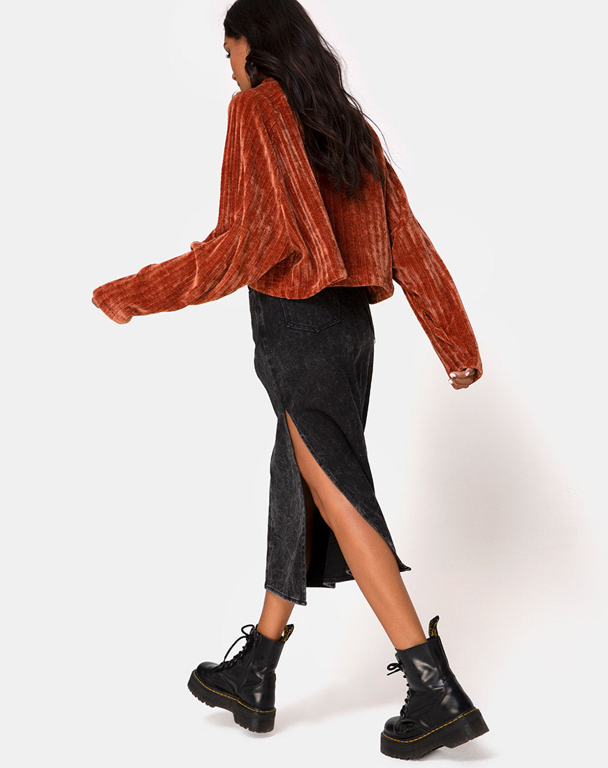 Rust hotsell cropped sweater