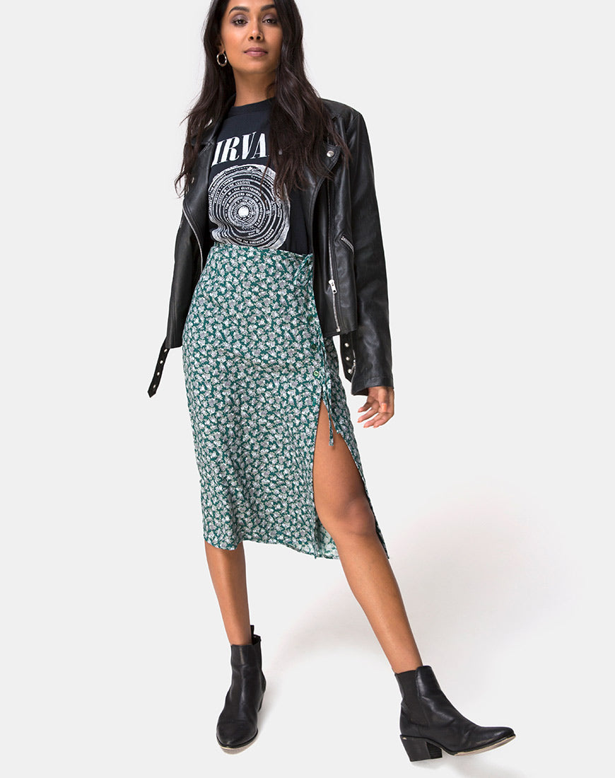 Motel rocks 2025 green midi skirt