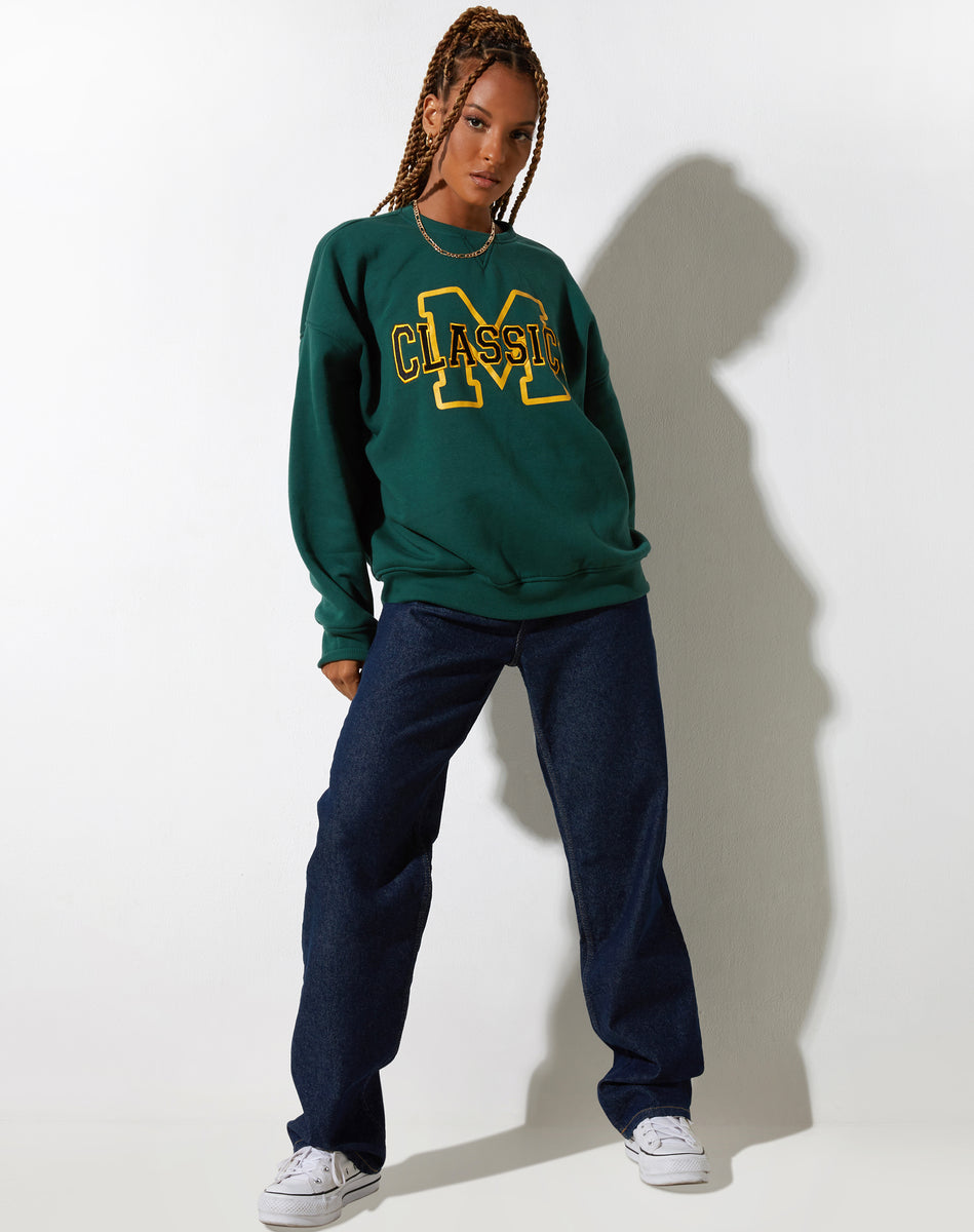 Notre dame hot sale green sweatshirt