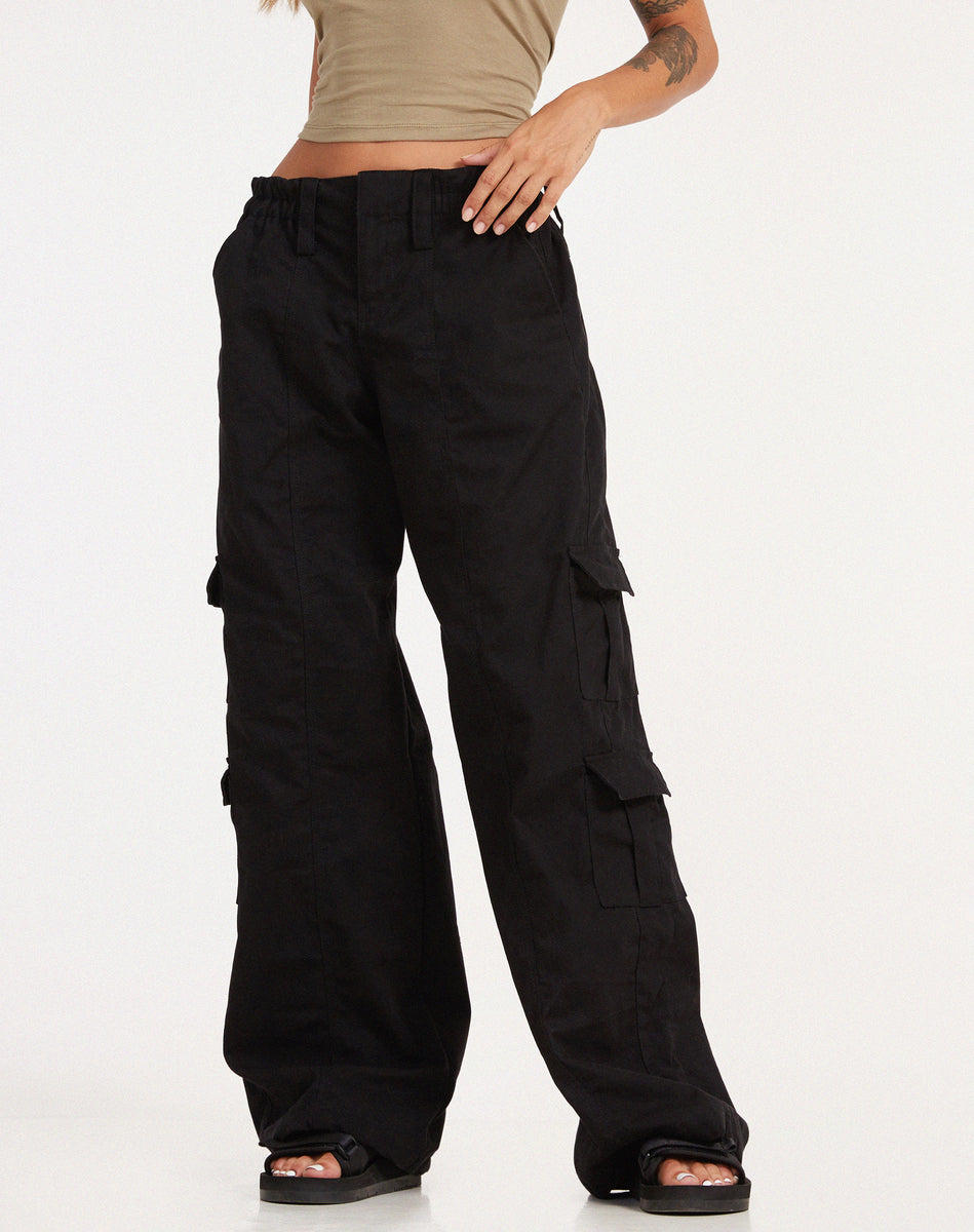 MUSINSA  TAKEASY Womens Small Raccu Wide Pants (Black)