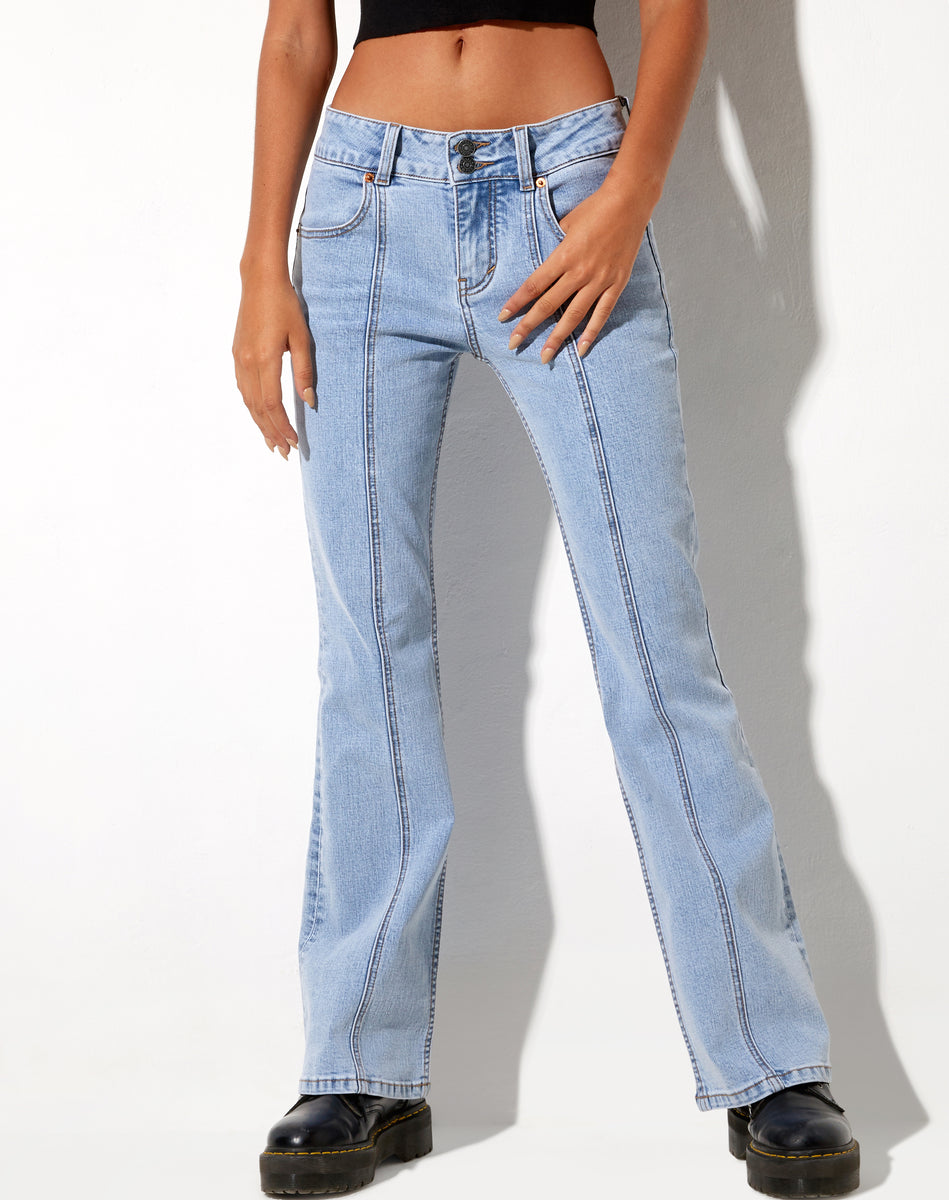 Shop Samuel Mid-Rise Flare Light Wash Jean - Free Shipping $150+