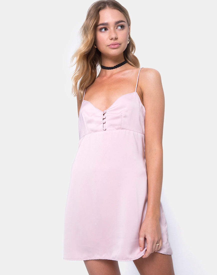 Blush pink slip outlet dress