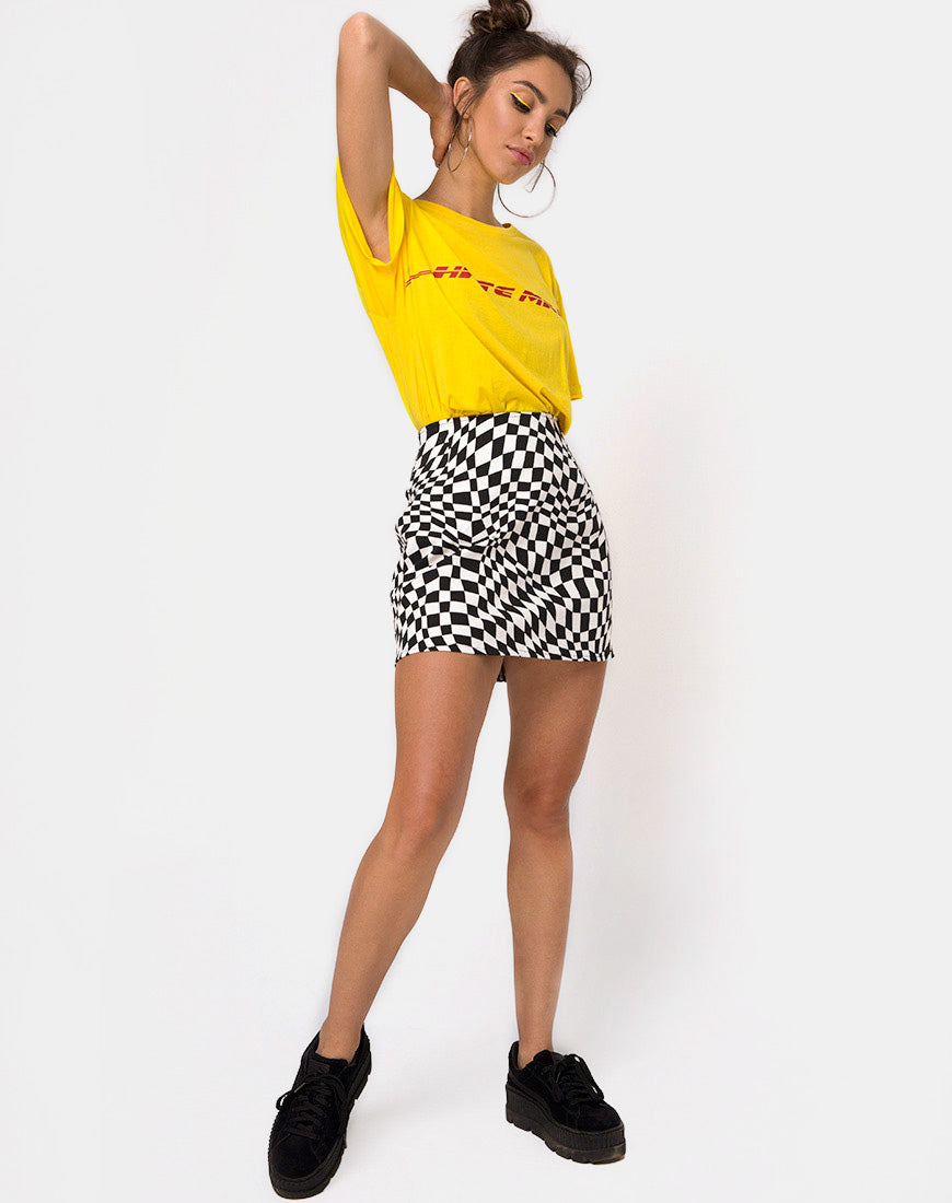 Black and white checkered hotsell skirt vans