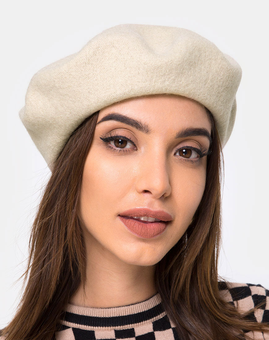 Beige beret hot sale hat