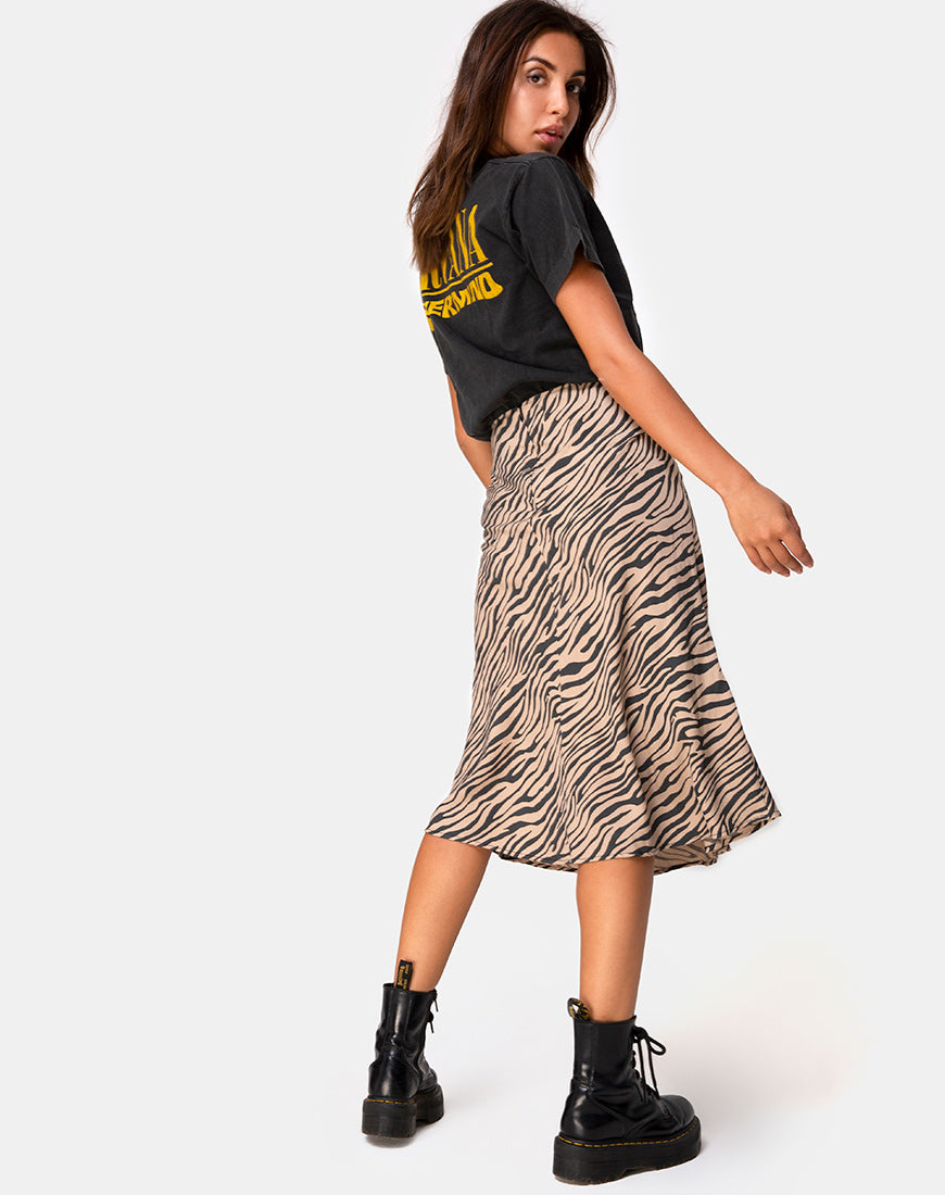 Animal print 2025 midi skirt 90s