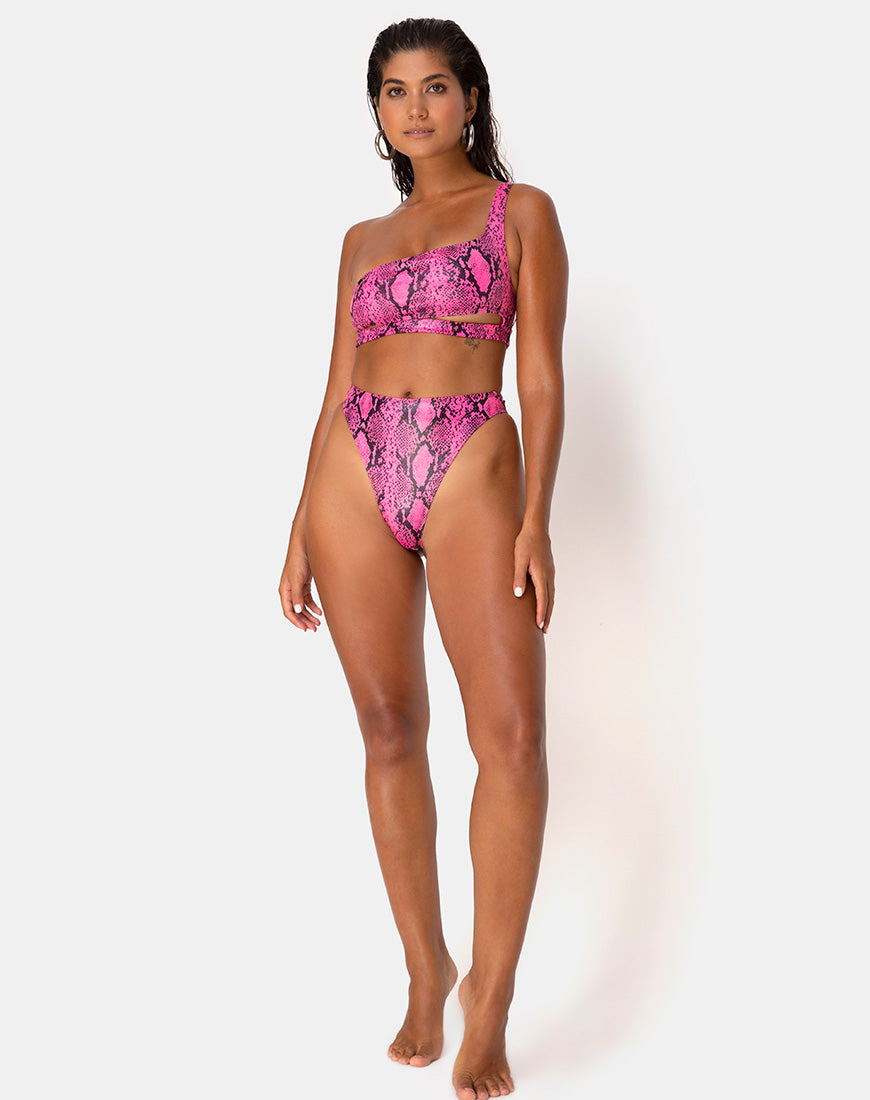 Pink Snake Bikini Top Ledra motelrocks