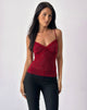 Image of Alcesta Cami Top in Heart Flock Maroon