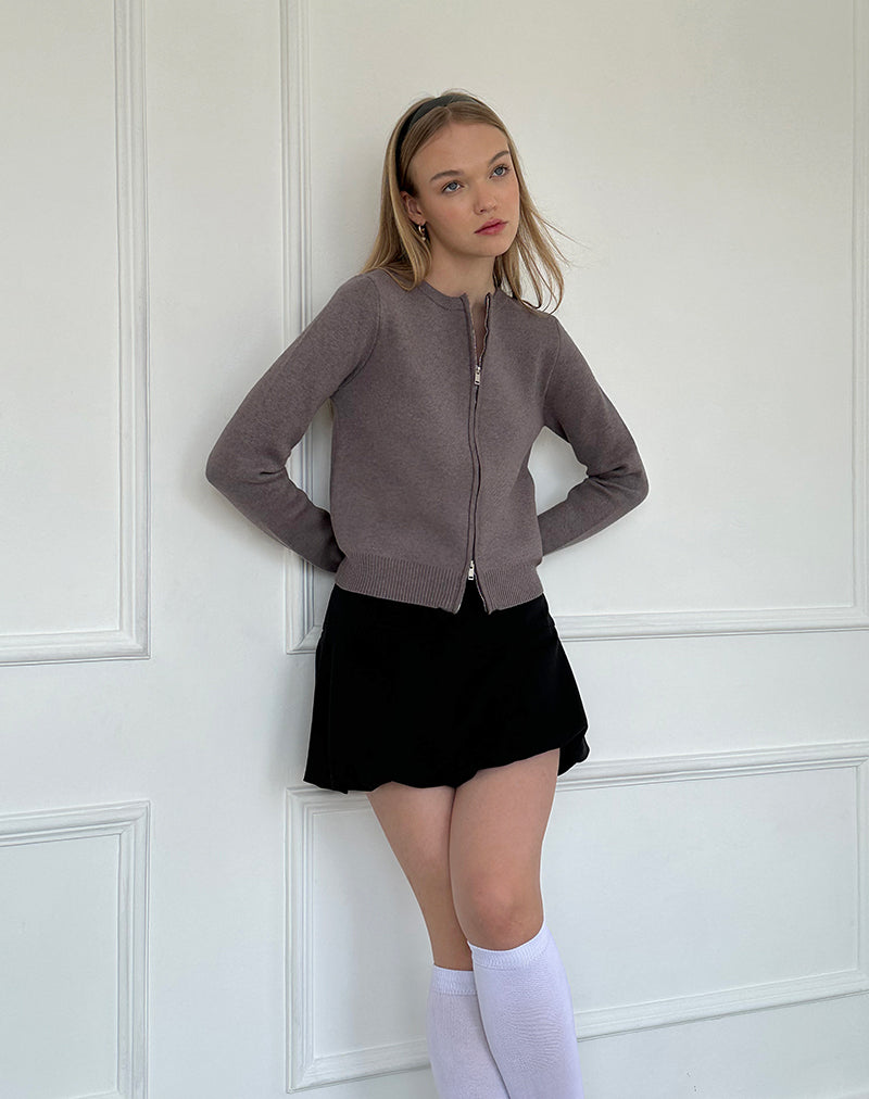 Grey sweater best sale black skirt