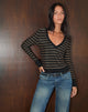 Image of Annora Long Sleeve Top in Lurex Gold Stripe