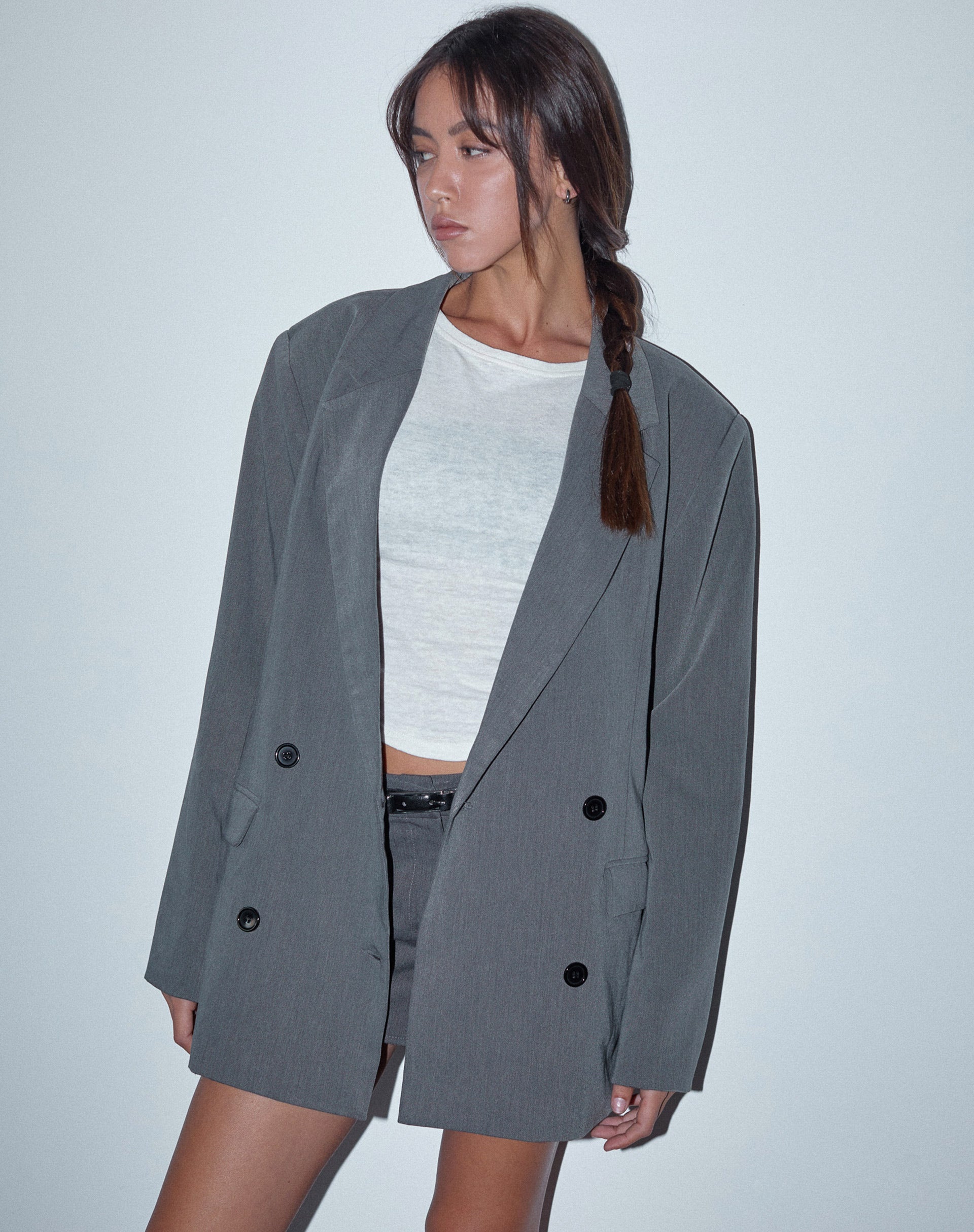 Oversized tailored sale knit blazer