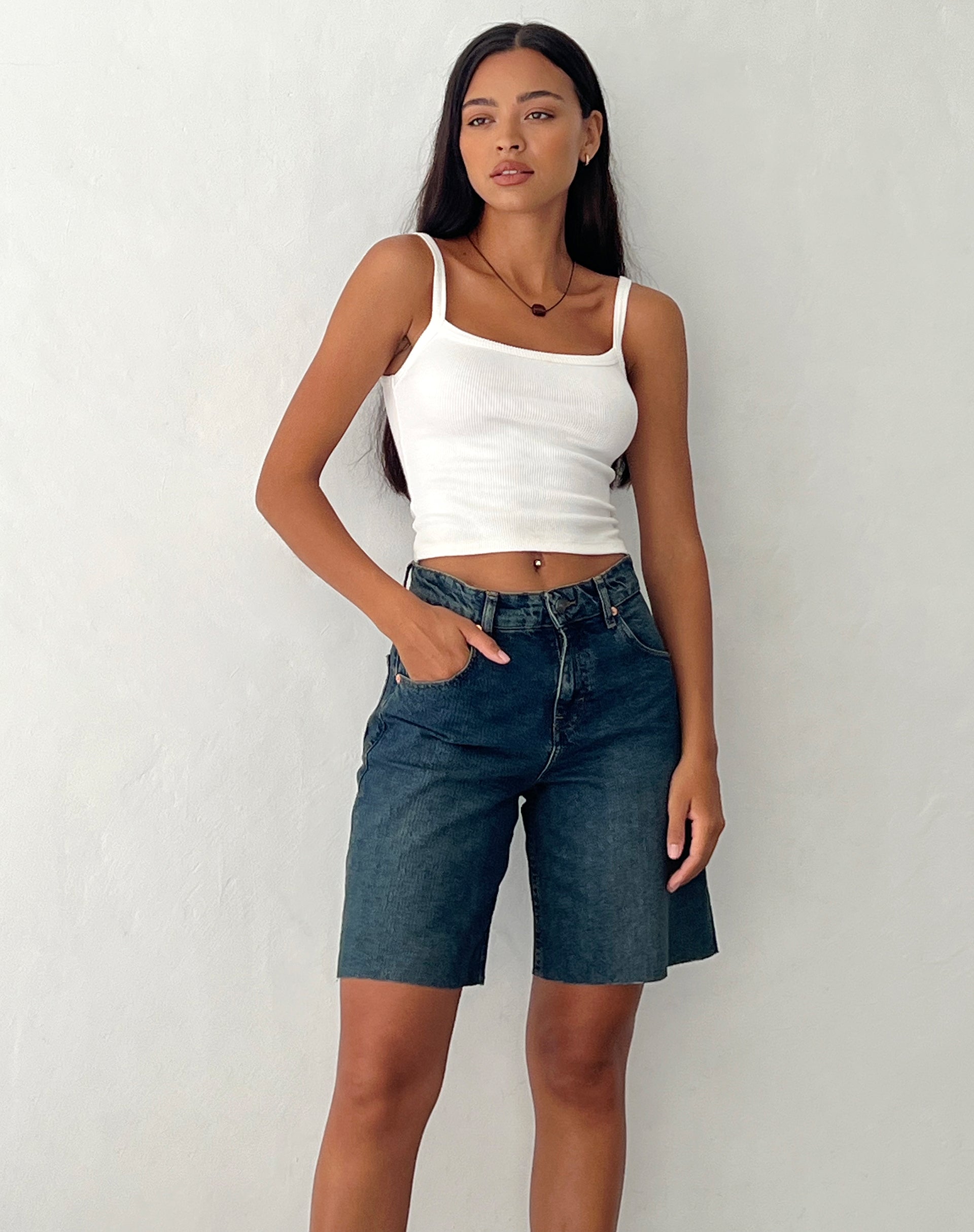 Mid on sale waisted shorts