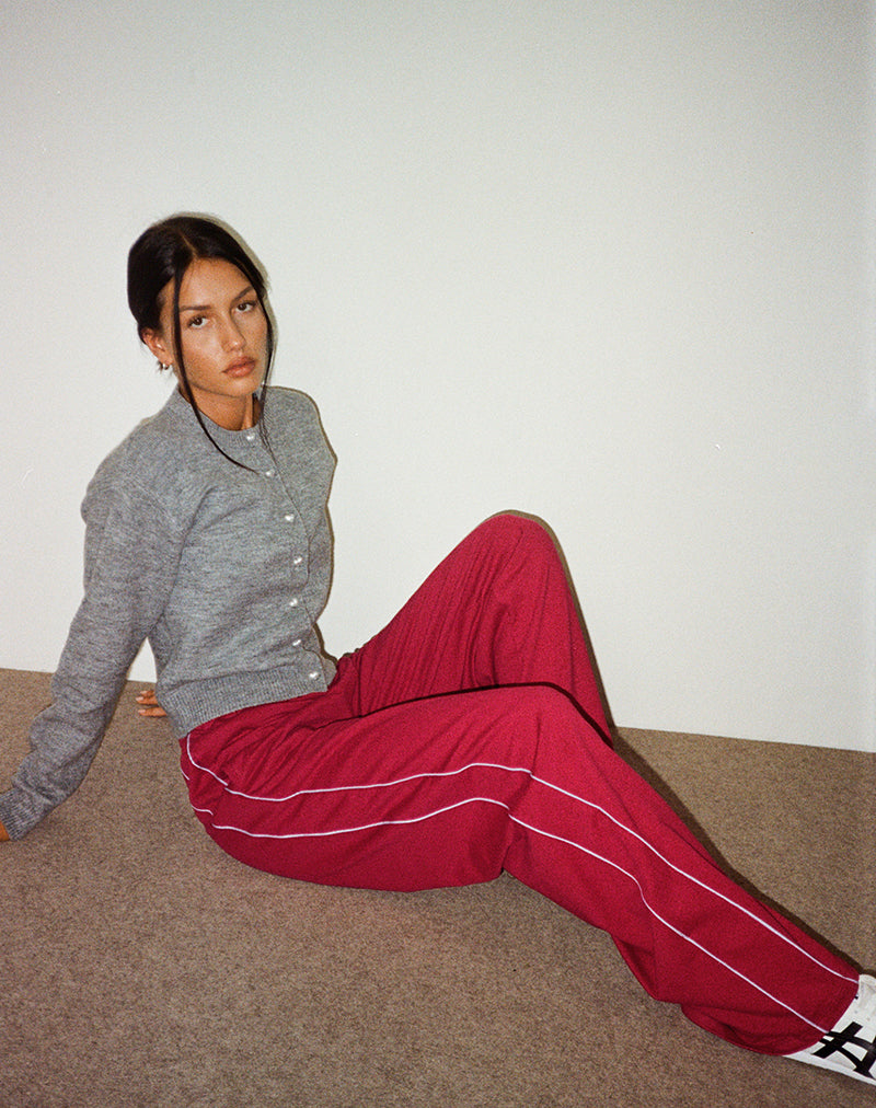 Image of Benton Jogger in Adrenaline Red with Violet Binding