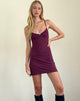 Image of Britney Mini Dress in Smooth Slinky Berry