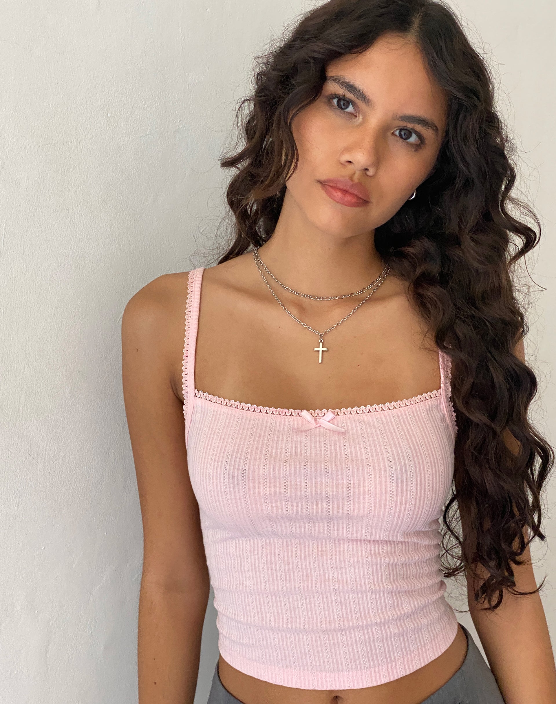 Cami top store pink