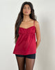 Image of Camden Longline Cami Top in Satin Red