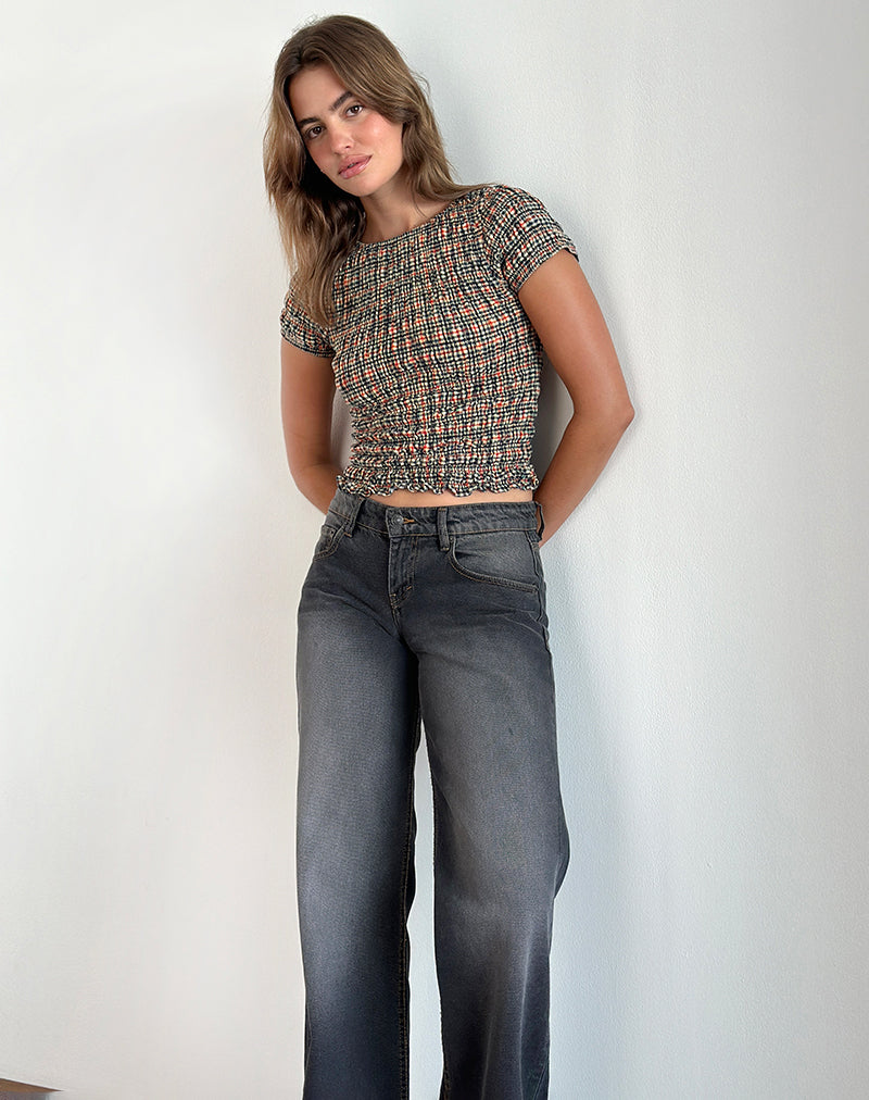 Image of Caripa Shirred Top in Country Check