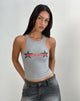 Image of Carter Vest Top in Grey Marl with Motel Rodeo Graphic