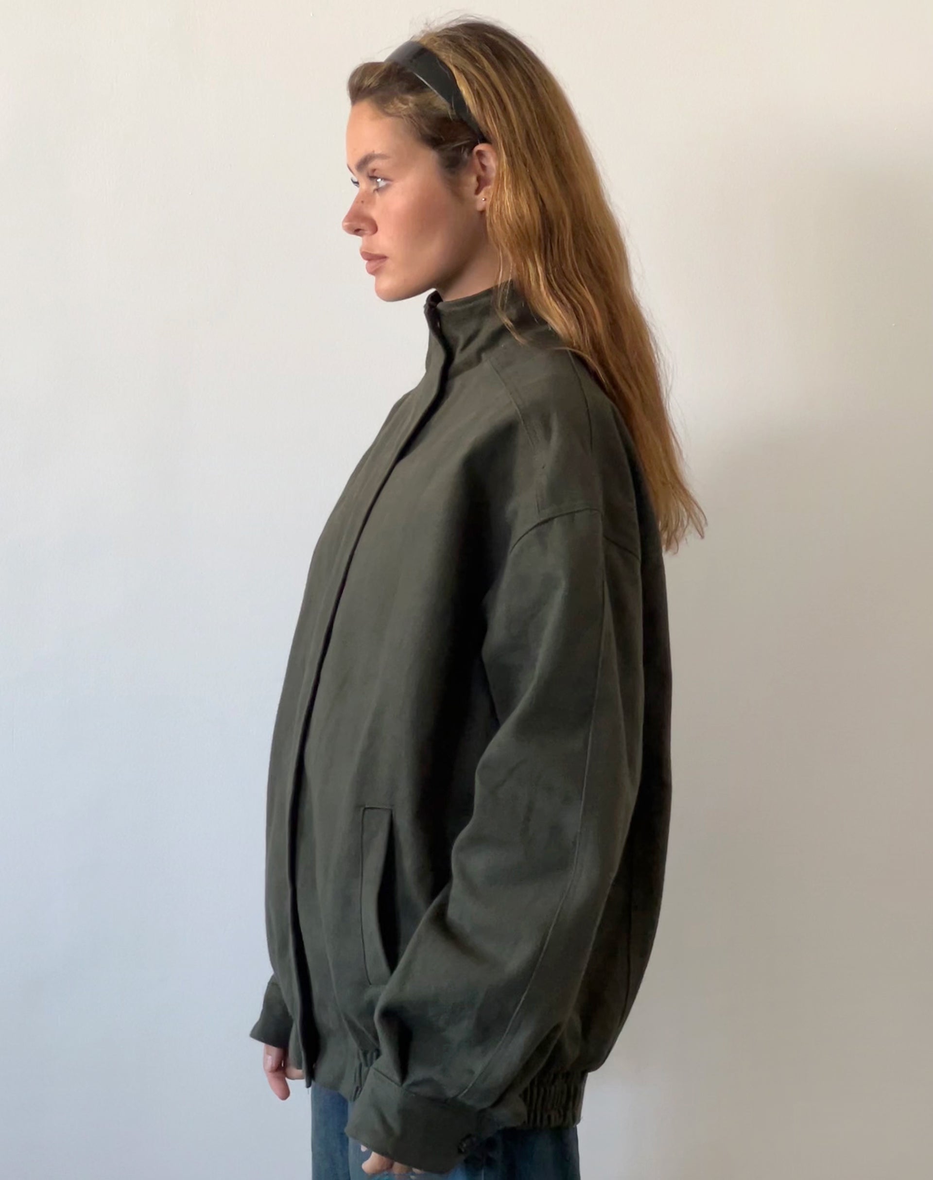 Olive bomber sale jacket womens