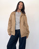 Image of Cavita Jacket in Faux Suede Tan