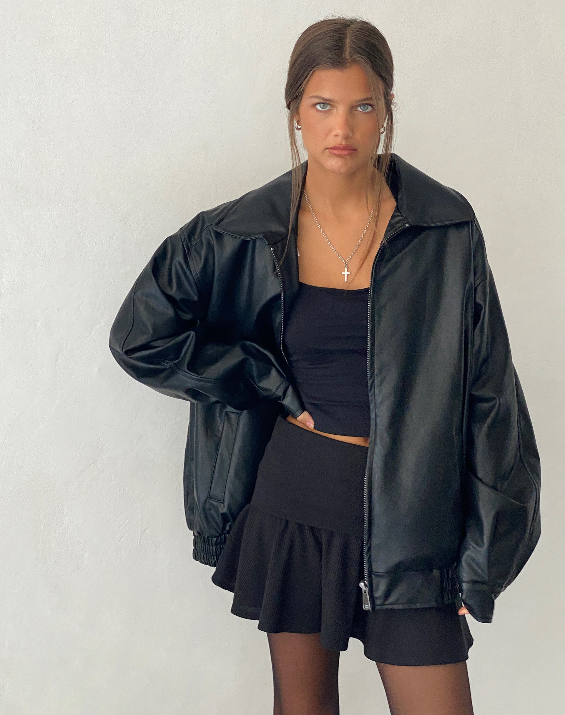 Pu sale black jacket