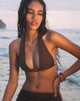 Image of Cerry Bikini Top with Bead in Brown