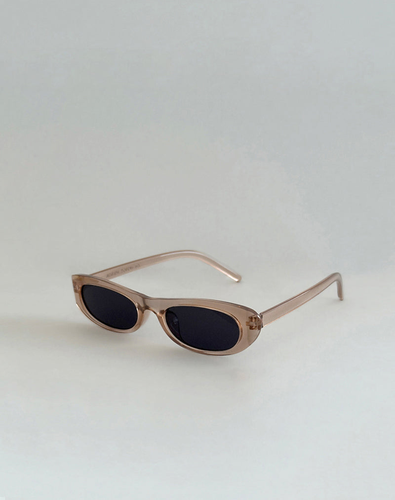 Image of Cinida Rectangle Sunglasses in Opaque Rose