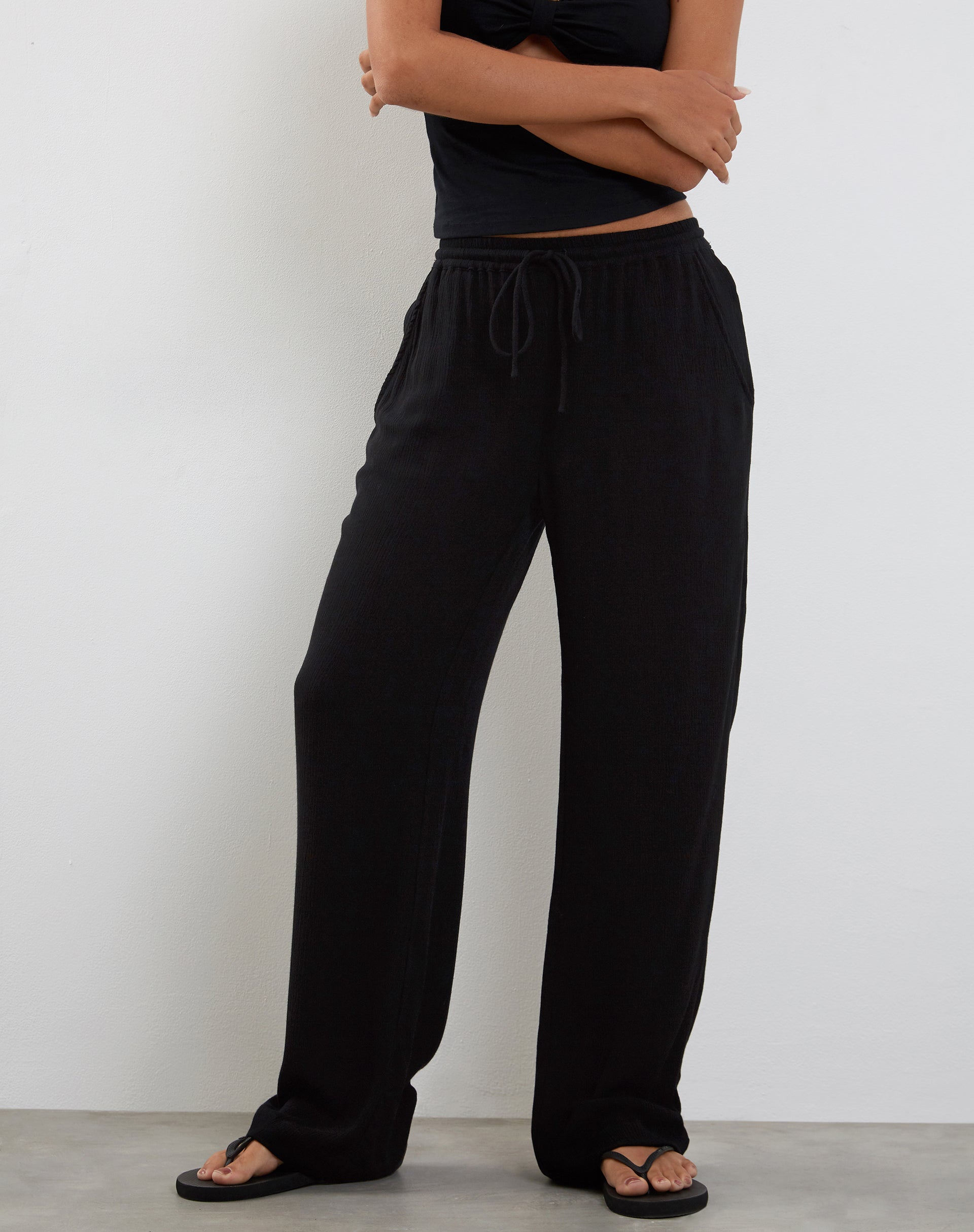 Next parallel outlet linen trousers