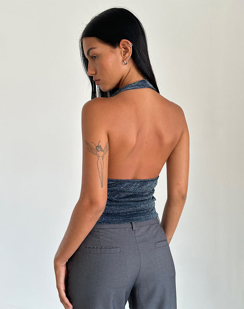 Image of Cosimo Halter Top in Midnight Shimmer