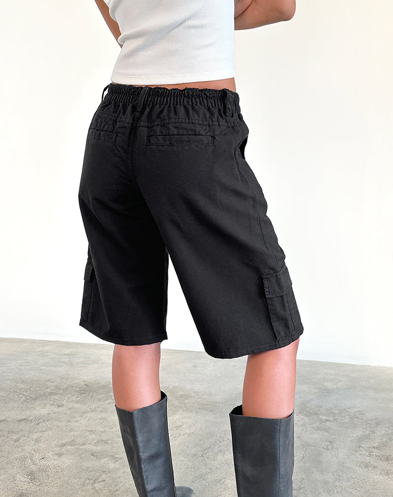 Image of Dallas Longline Cargo Shorts in Black