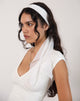 Image of Hairband in Textured Chiffon White