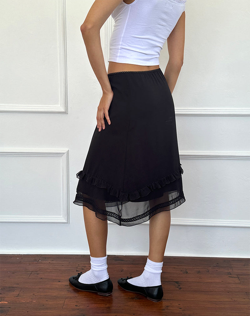 Chiffon hotsell midi skirt