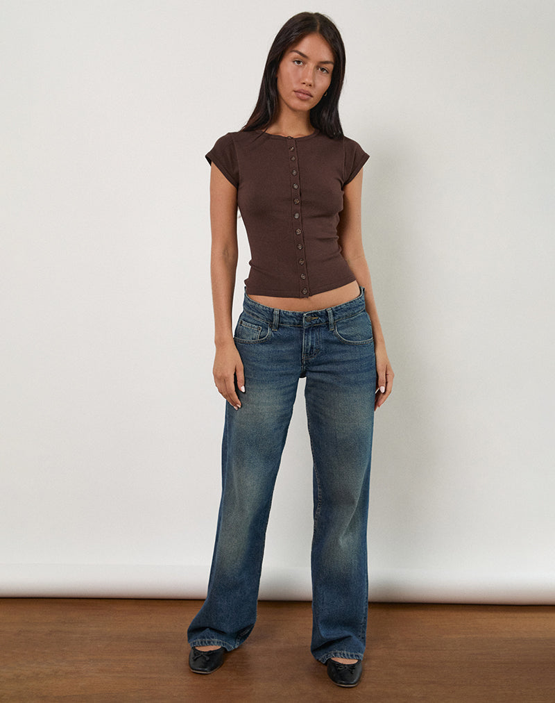 Image of Elmira Top in Knit Bitter Chocolate