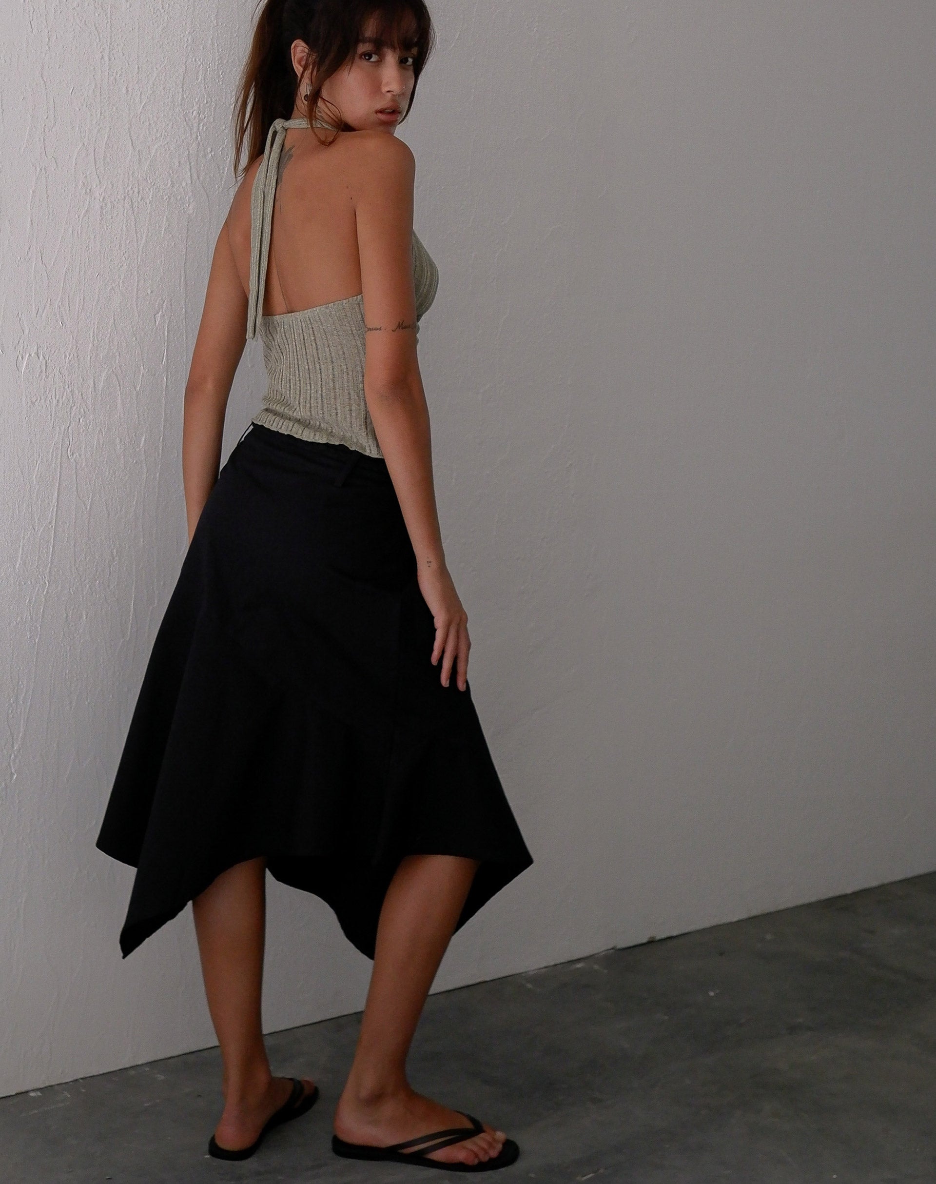 Asymmetric on sale belt skirt