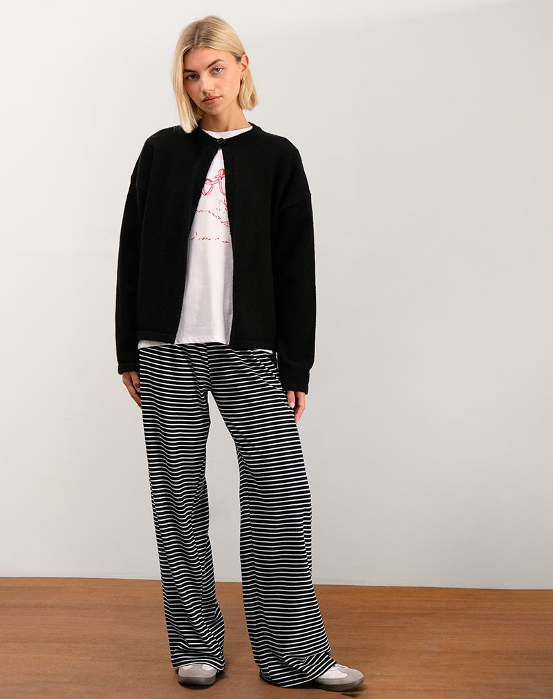 Image of Eunice Trouser in Black and White Stripe