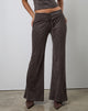 Image of Vallen Trousers in Dark Faux Suede Chestnut