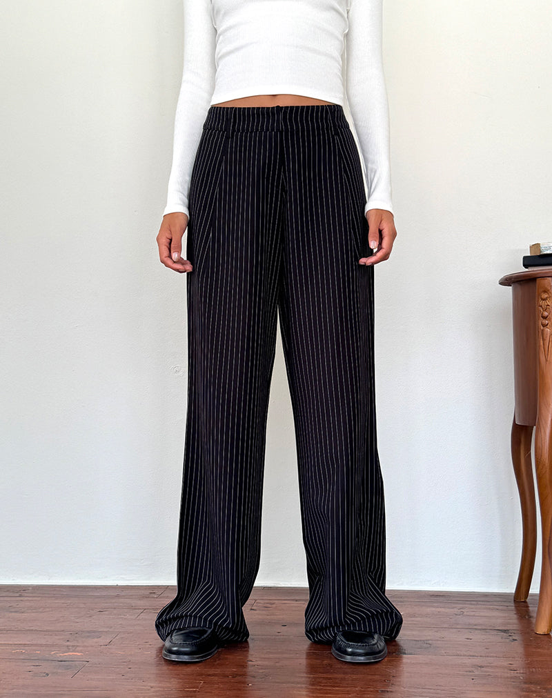 Black hotsell pinstripe pants