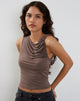 Image of Hagne Vest Top in Mocca