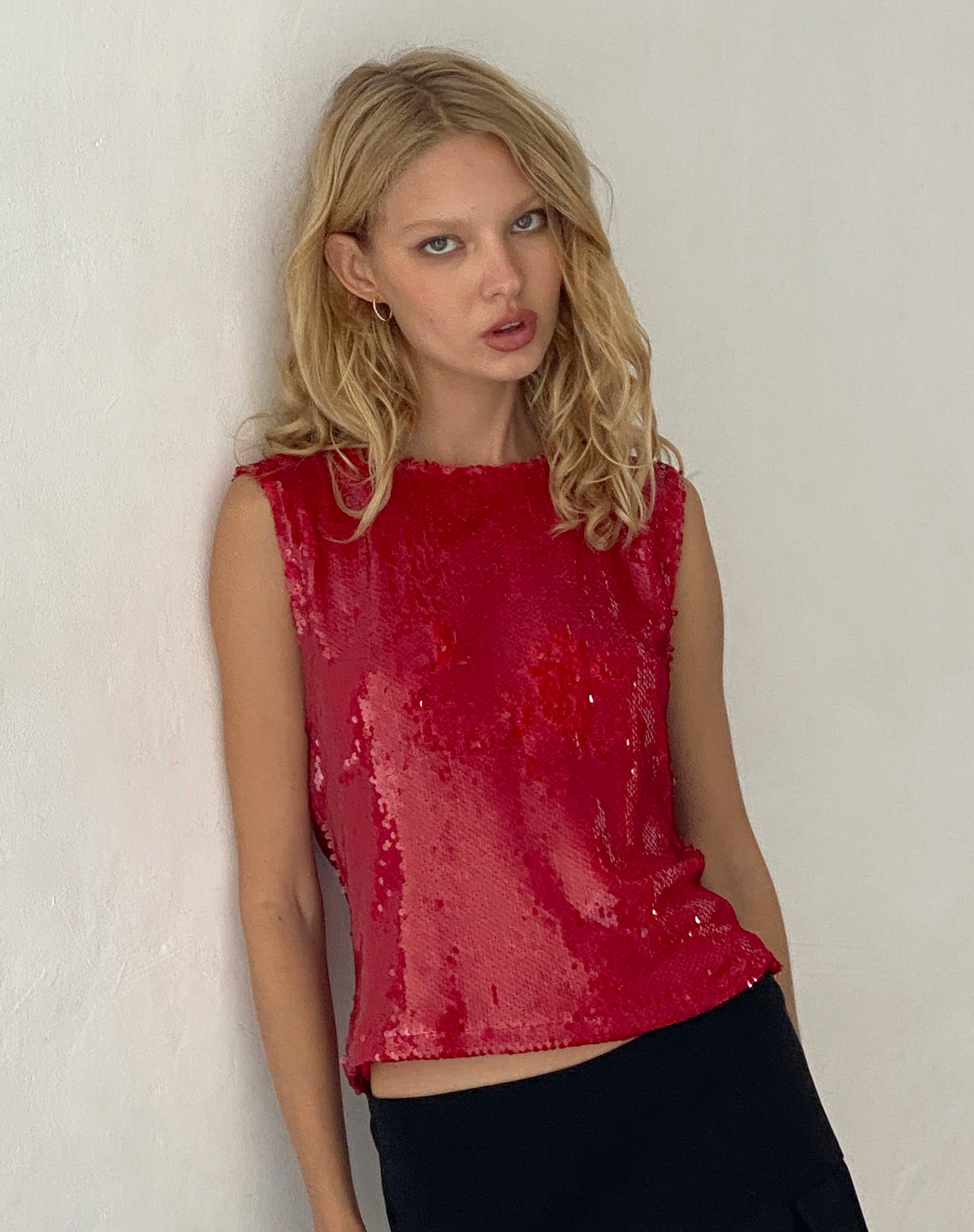 Red store sparkly top