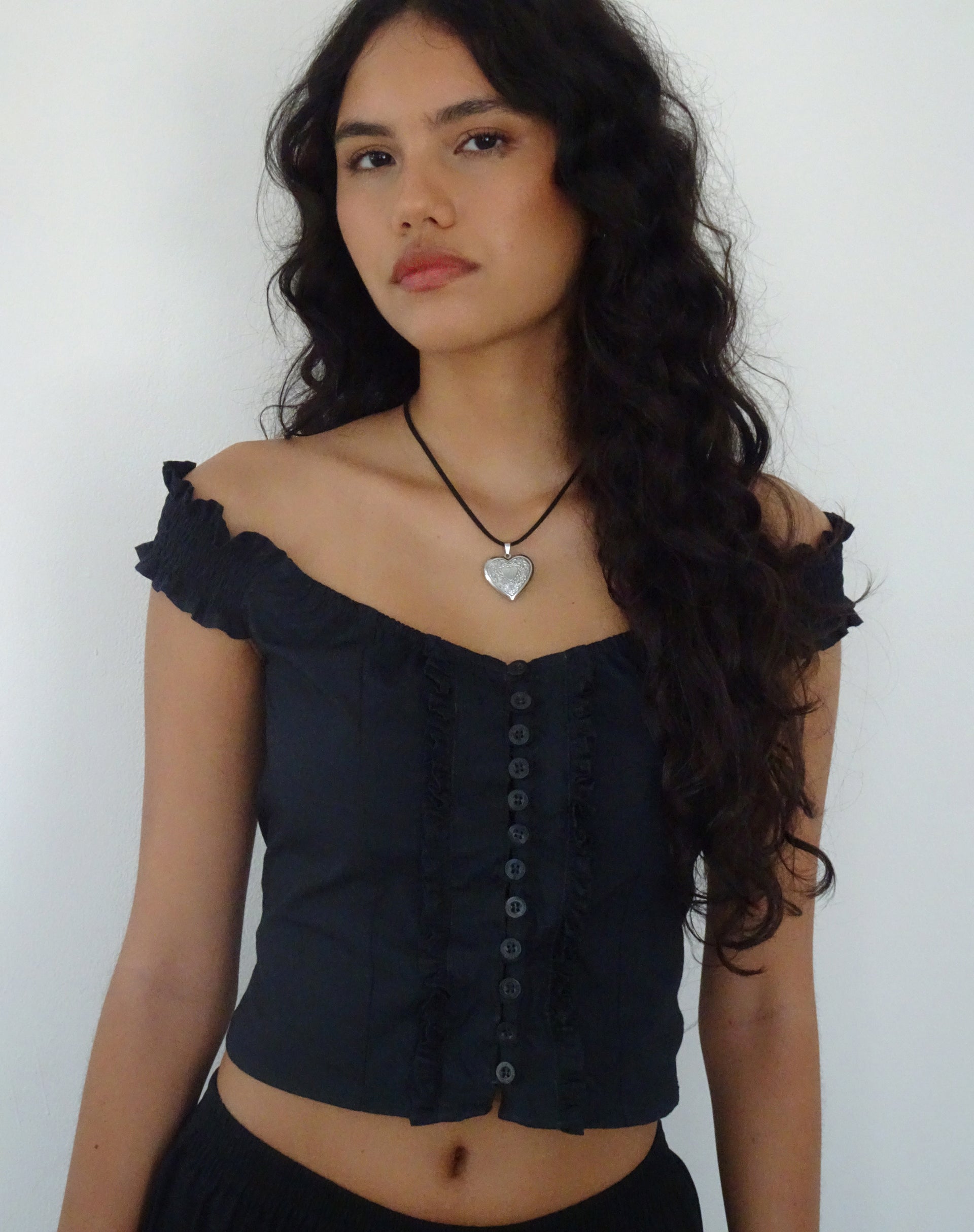 Black bardot 2024 corset top