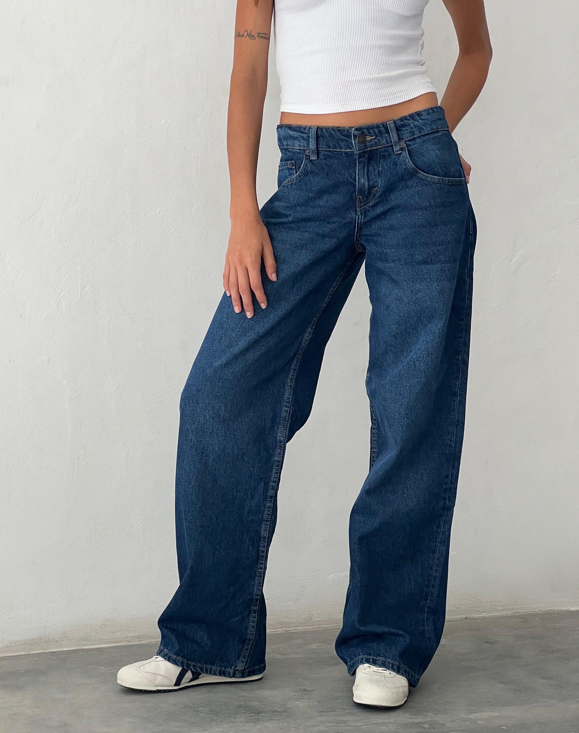 High waist best sale parallel jeans