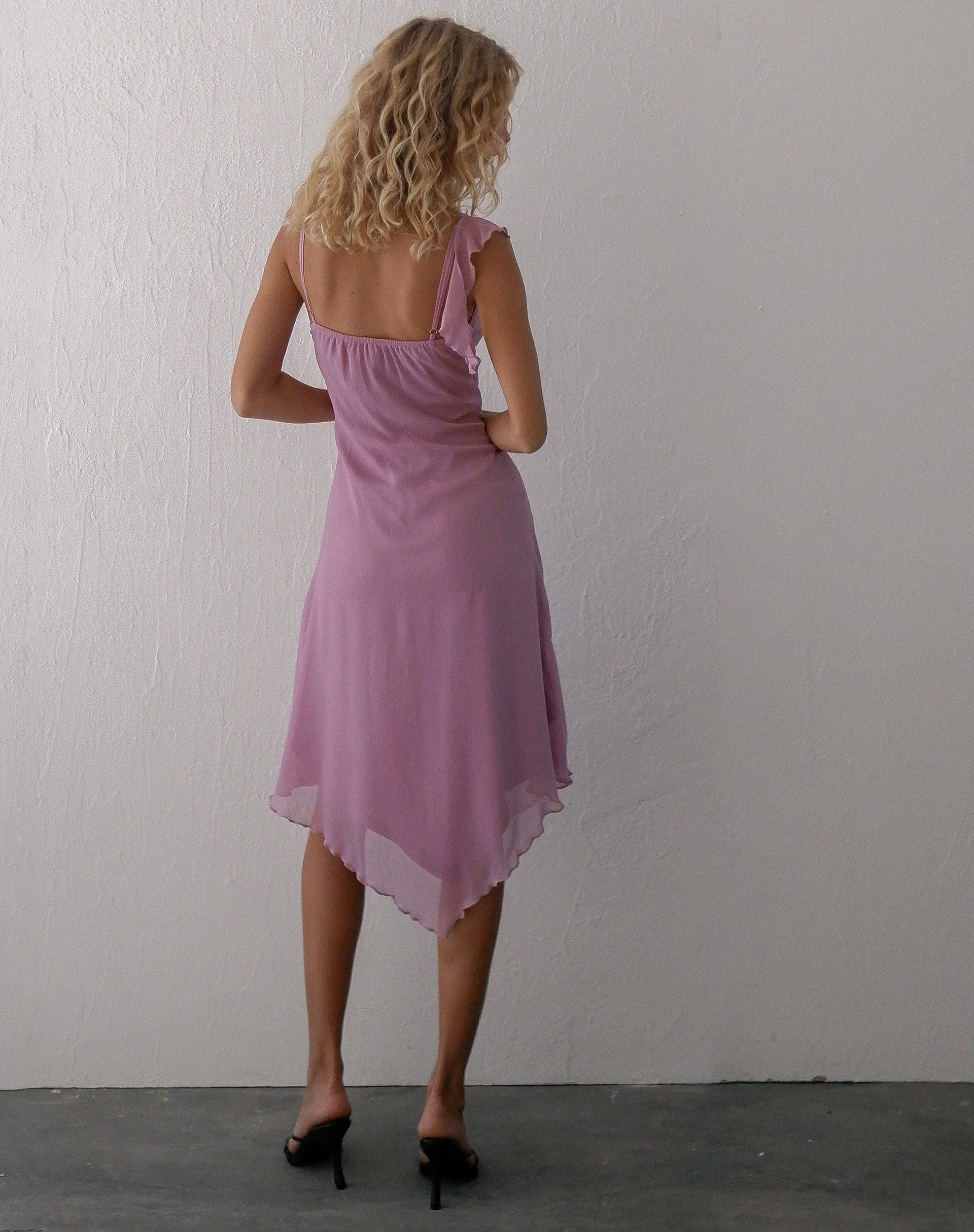 Light purple 2024 ruffle dress