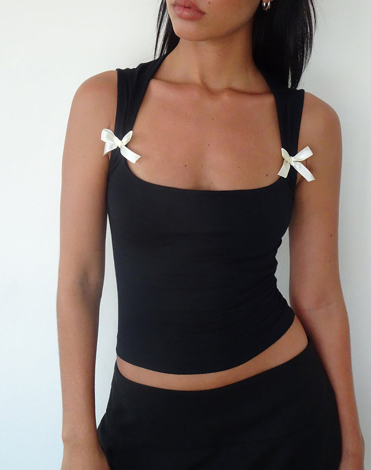 Women's Feeling Edgy Pinstripe Corset Top in Black Size XL by